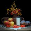 Стакан молока и яблоки. :: Serj Korinkevich