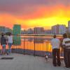 Новая Москва. Народ любуется красивым закатом. Вариант для выставки :: Фотогруппа Весна