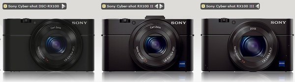 Сравнение характеристик фото камер Sony RX100 III, RX100 II и RX100