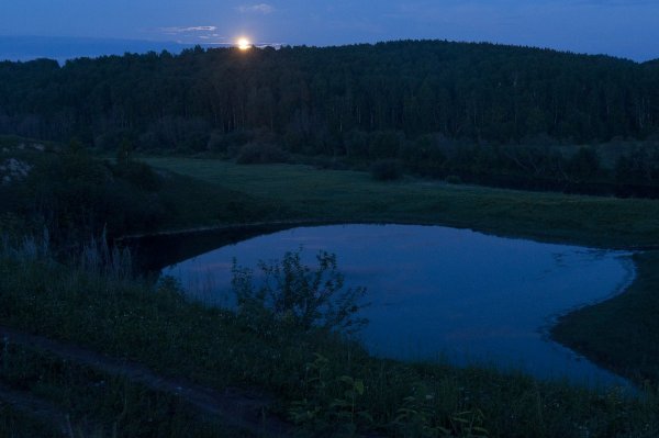 Луна - полнее не бывает, взошла и хитро смотрит на меня...