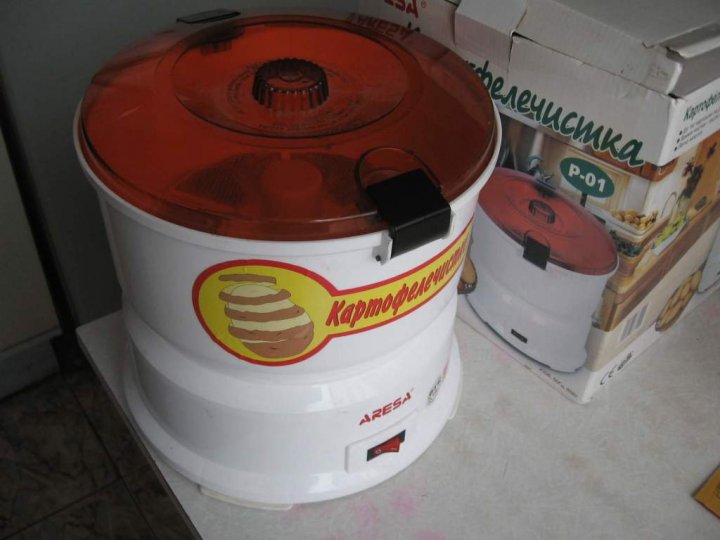 Картофелечистка овощечистка электрическая домашняя машинка Aresa P 01 нож для чистки овощей