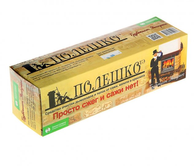Очиститель полено ёрш Трубочист Полешко средство для чистки дымоходов камина и котла