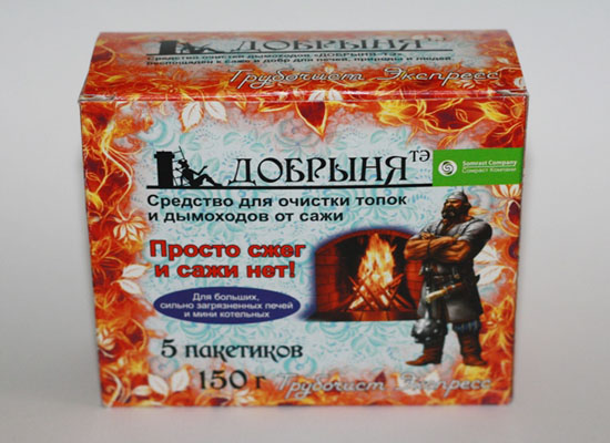 Очиститель ёрш Трубочист Добрыня средство для чистки дымоходов камина и котла