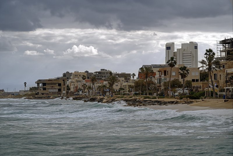 Израиль УТРО ,2025г, Бат-Галим , Средиземное море Набережная